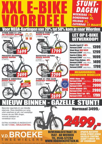 XXL E-BIKE VOORDEEL! 19 t/m 22 maart!