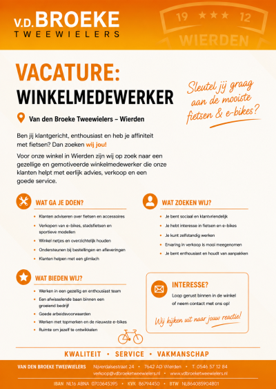 Vacature: Winkelmedewerker gezocht